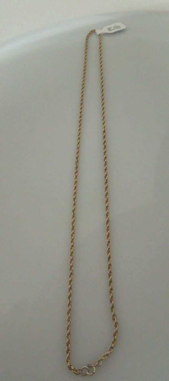 s016 10kt Yellow Gold Twisted Rope Chain 20"/ 8g - image 5