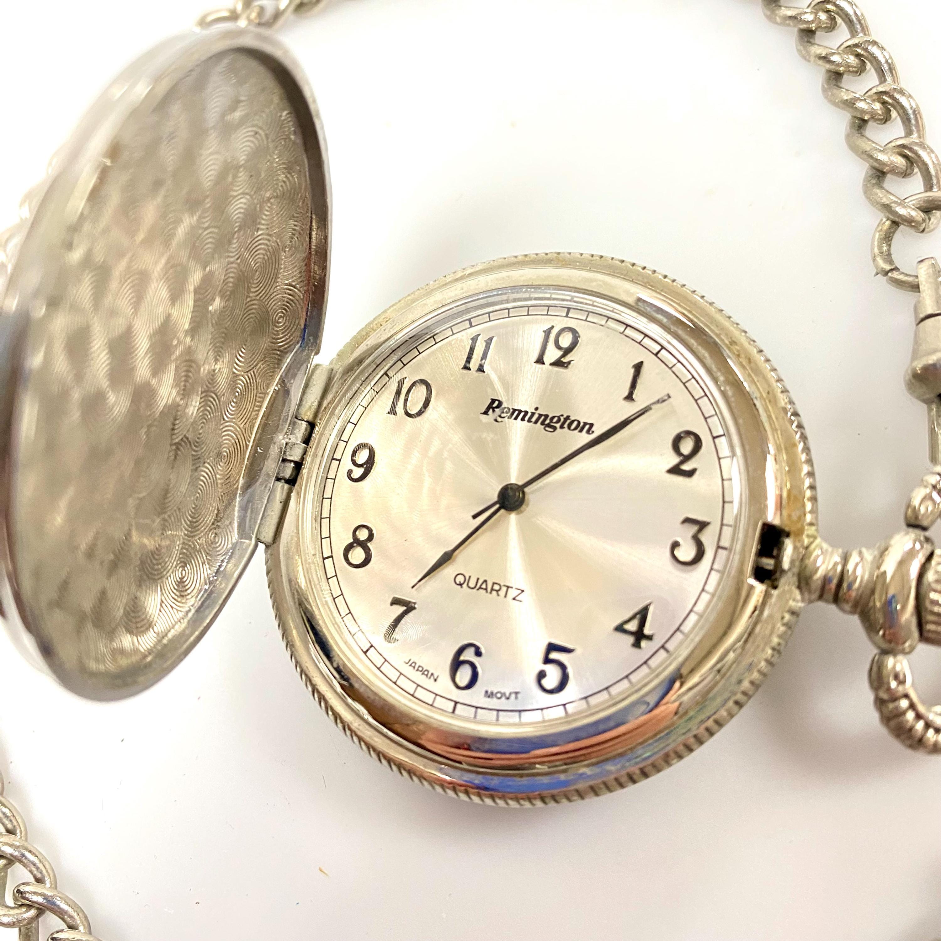 U764 Vintage Remington Quartz Japan Movement Pocket Watch - Etsy