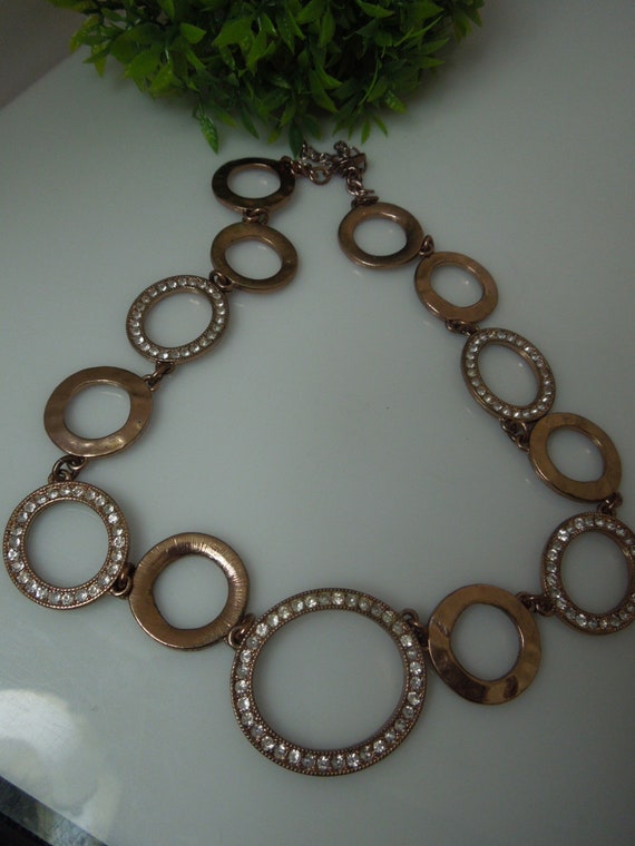 q301 Beautiful Copper Tone Necklace 15" - image 10