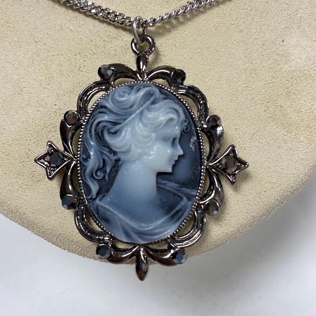 M264 Vintage Sterling Silver Chain Necklace 30" Silver Tone Carved ...