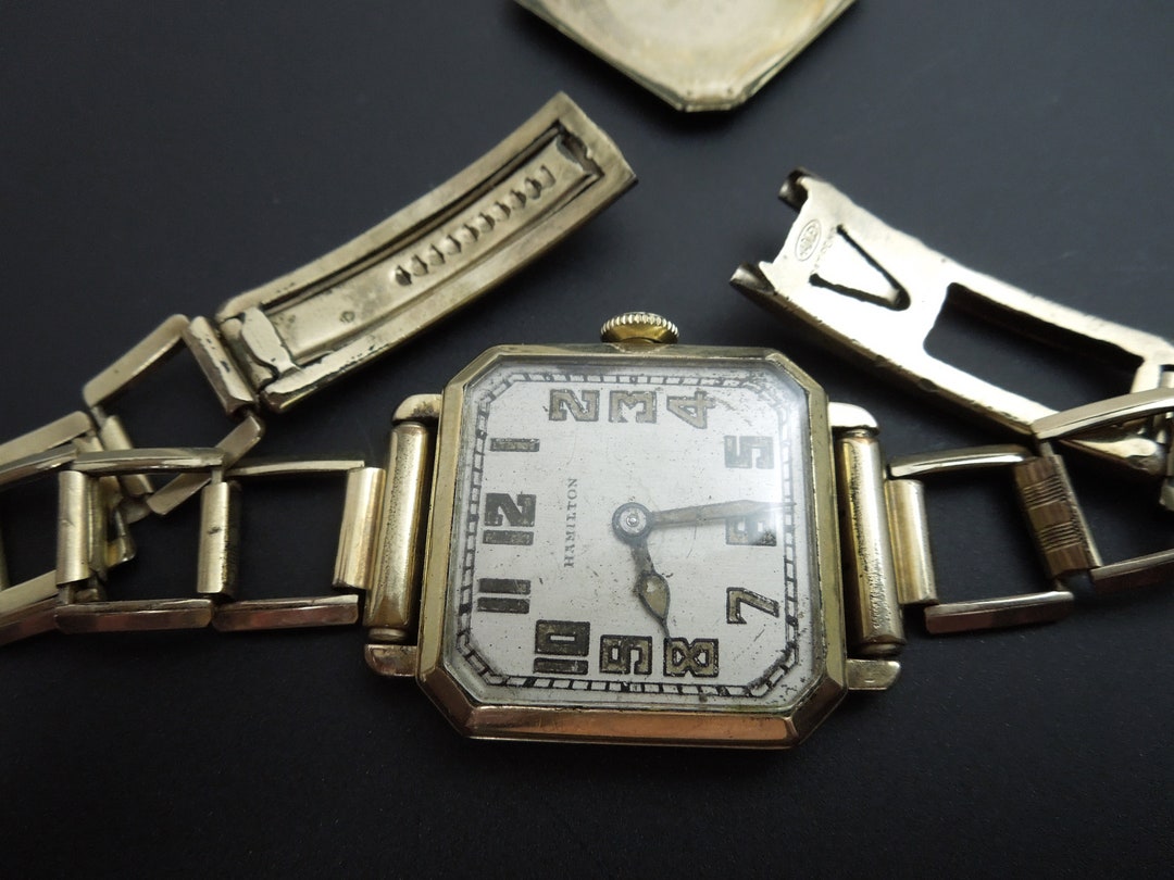 g345　with　Unisex　Hamilton　17　海外　Very　即決-　Classy　Antique　Watch　Jewels