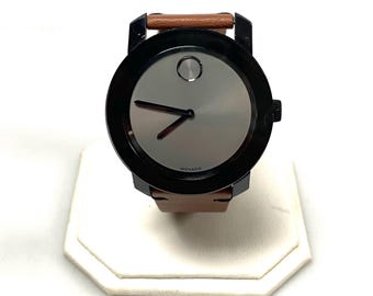 v041 Vintage Movado BOLD Swiss Mov't Stainless Steel Wrist Watch Water Resistant