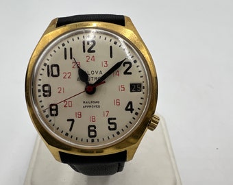 u075 Vintage Men's Bulova Railroad Approved Accutron Wristwatches