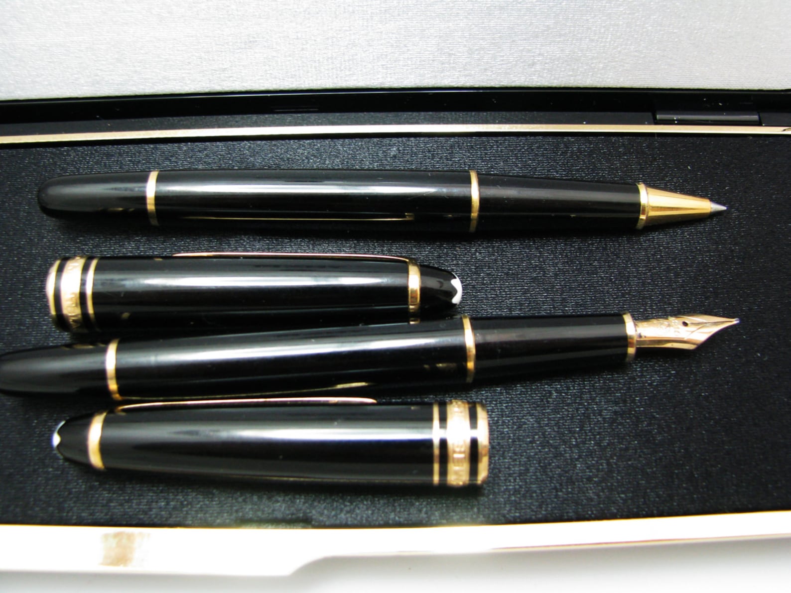 Mont Blanc Classic Ball Point Pen and Fountain Pen Set with Etsy