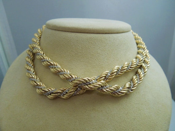 g785 Stunning Unisex 14kt Yellow Gold 28" Rope Ne… - image 1