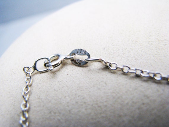 c377 Unique Sterling Silver Rectangle Pendant on … - image 4