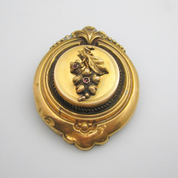 g083 Gorgeous Gold Filled Brooch / Pin