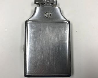 d197 Vintage Original Ronson Silver Tone Cigarette Lighter Holder Mastercase