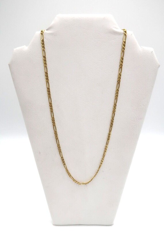 t443 14k Yellow Gold Figaro 22" Chain ,14k Gold Fi