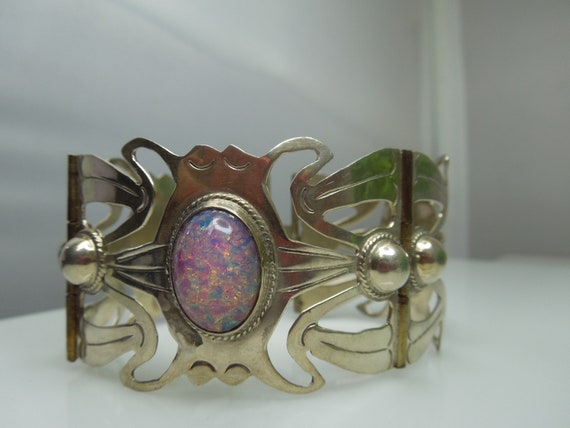 q190 Sterling Silver 925 Vintage Faux Opal Willia… - image 7