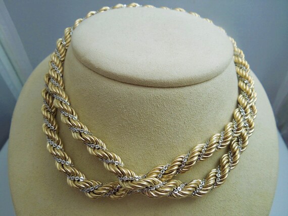 g785 Stunning Unisex 14kt Yellow Gold 28" Rope Ne… - image 2