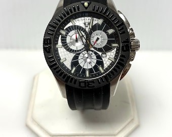 w054 Swiss Legend Evolution Chronograph Watch Heavy-textured Stainless Steel
