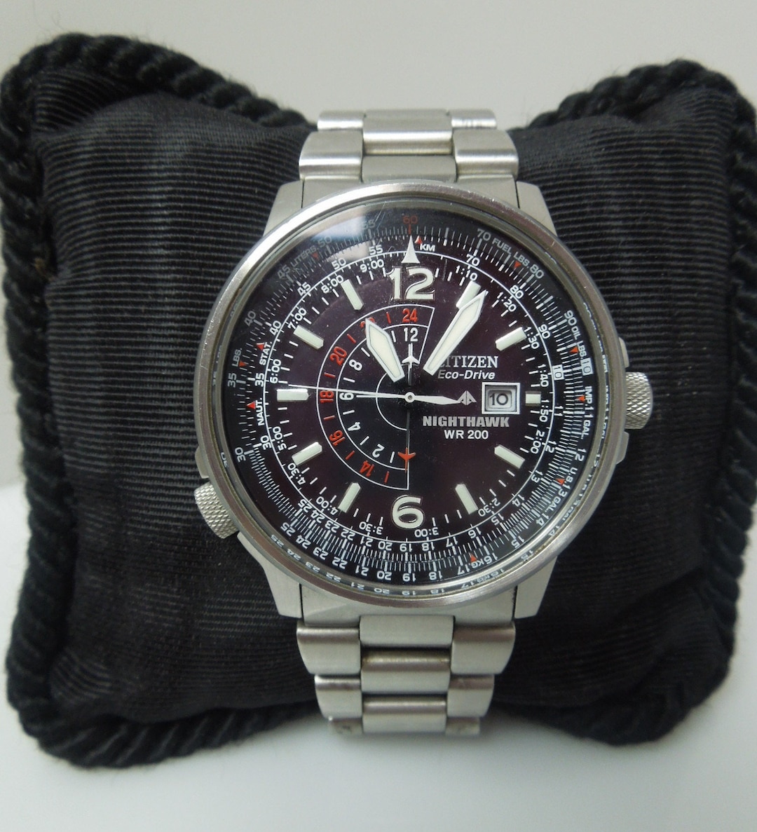 S287 Citizen Nighthawk Eco drive Pilot Watch Men s B877 S015693 Etsy Canada