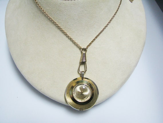 Hawthorne Pendant Watch Hawthorne Vintage Gold Toned Pendant Watch Swiss Made Manual  main image 4