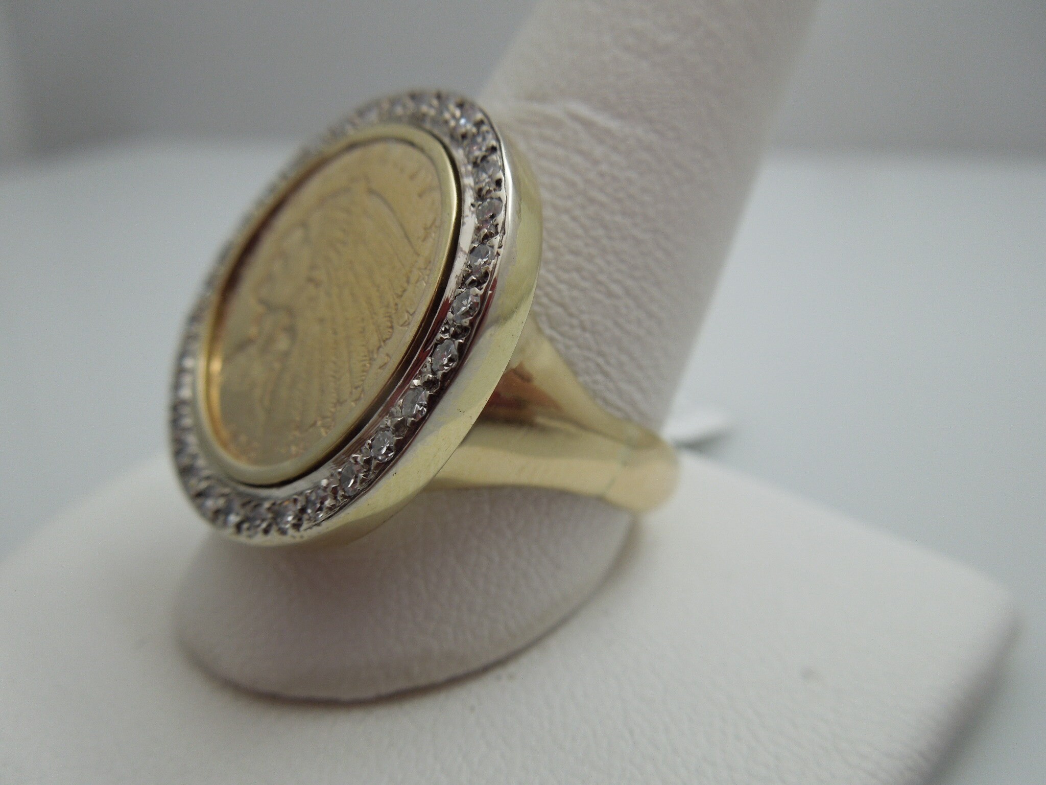 メーカー直売 - 人気ランキング Men's Stunning G771 18kt Ring Coin Liberty 1908 Gold Yellow アクセサリー