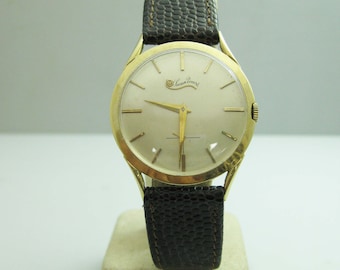 b720 Men's Classic 14kt Yellow Gold Lucien Piccard Mechanical Wristwatch