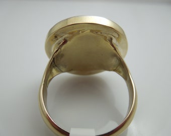 G771 Stunning Men's 18kt Yellow Gold 1908 Liberty Coin Ring