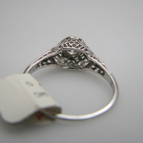 d972 Exquisite 18k White Gold Diamond Engagement … - image 5