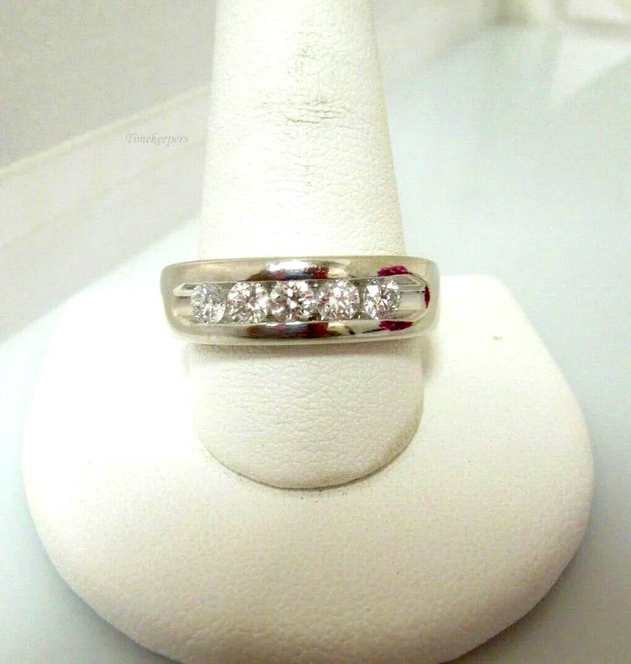 R781 Shane Co 14kt White Gold Diamond 1ct Wedding Band Size 12