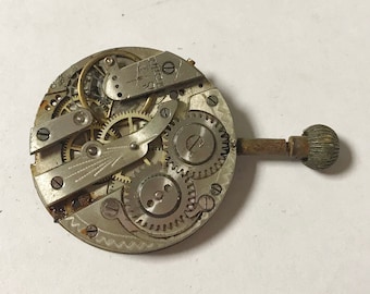 e957 Vintage Mechanical Wrist Watch Movement for Parts Repair