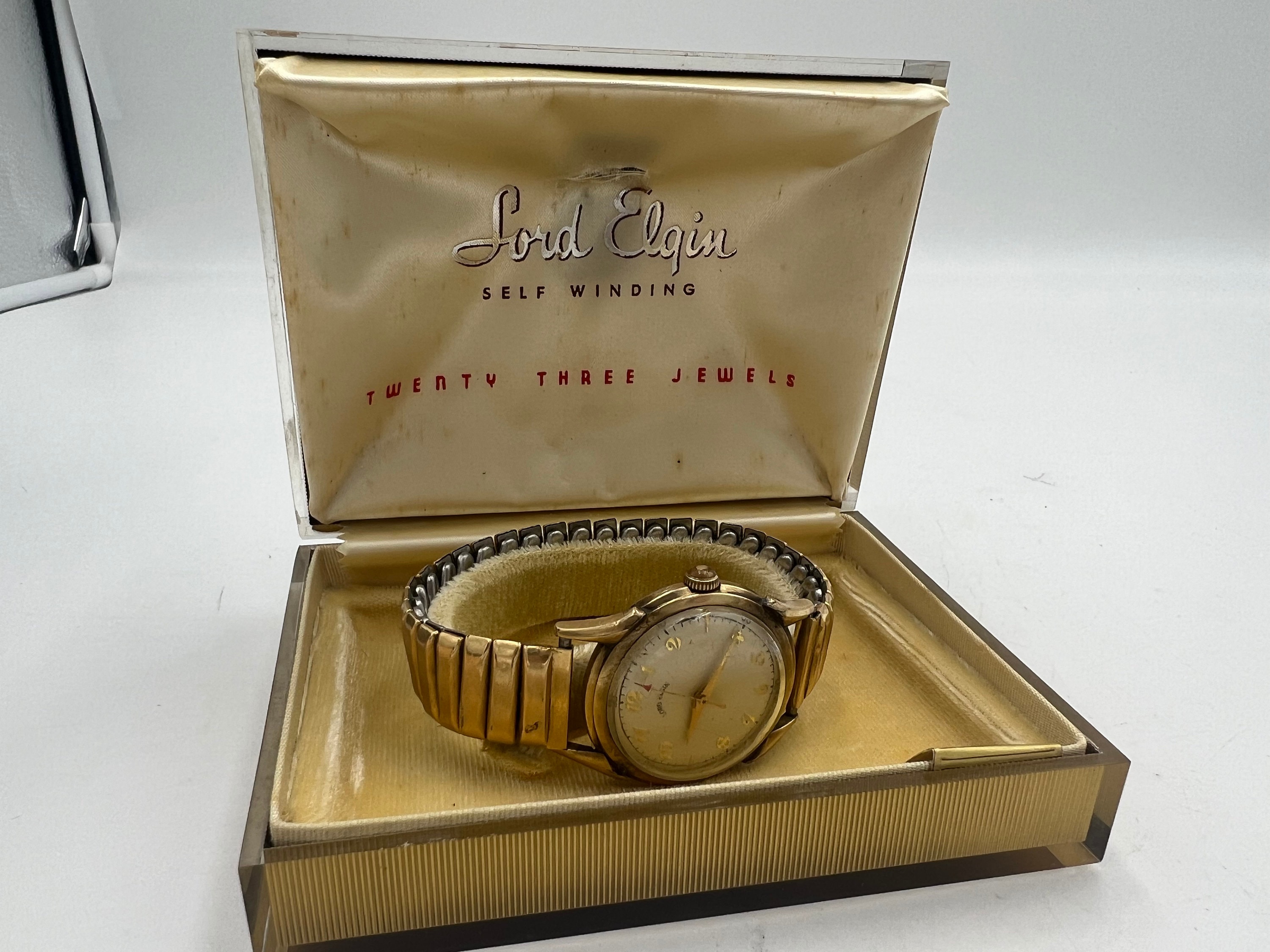 U180 Unique 1940s Lord Elgin 10k Gold Filled Self Winding Watch - Etsy
