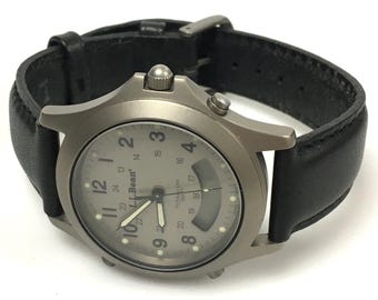 LL Bean Vintage Gold Plated Quartz Wrist Watch 150FT 34mm 85323XY