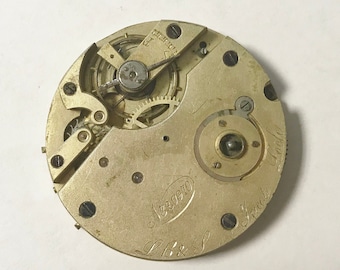 e982 Antique Jacot Swiss Watch Movement for Parts or Repair 18S