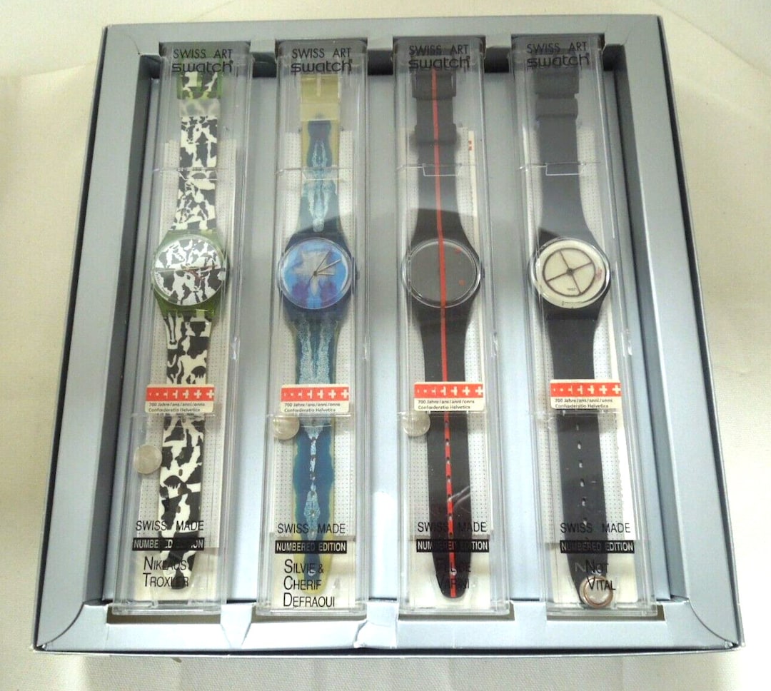 S464 Set of 4 Swatch Watches 700 Year Anniversary Special - Ltd Ed