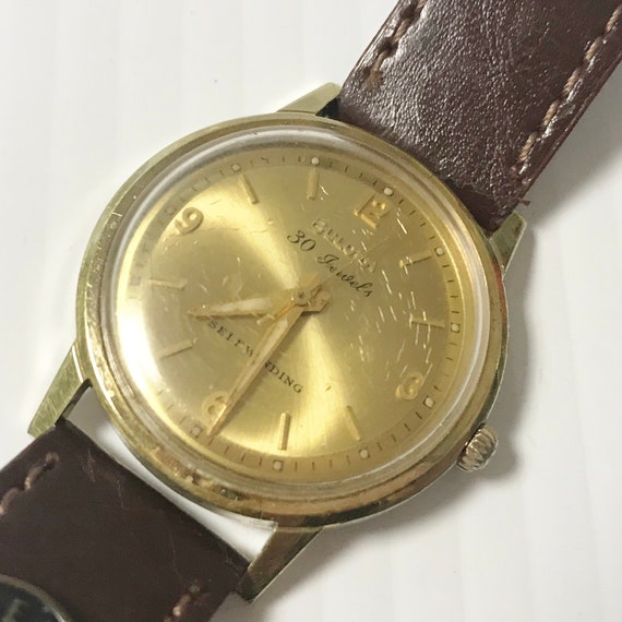 f089 Vintage Bulova USA 30J Automatic Men's Wrist Wat… Gem
