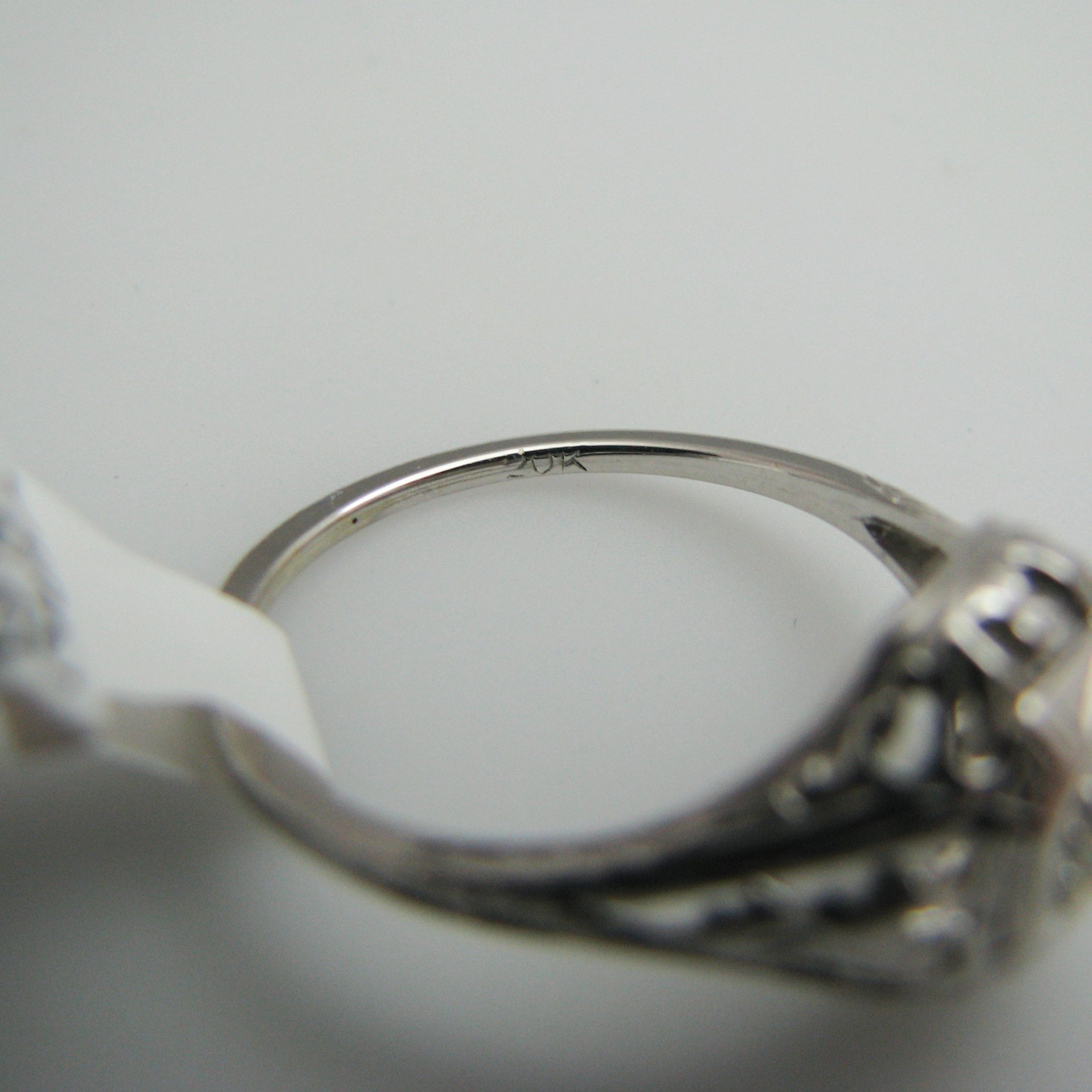 D845 Beautiful 20k White Gold Diamond Engagement Ring | Etsy