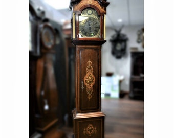 c013 English early 1900's Tall Case Grandfather Clock- Local Pickup Only