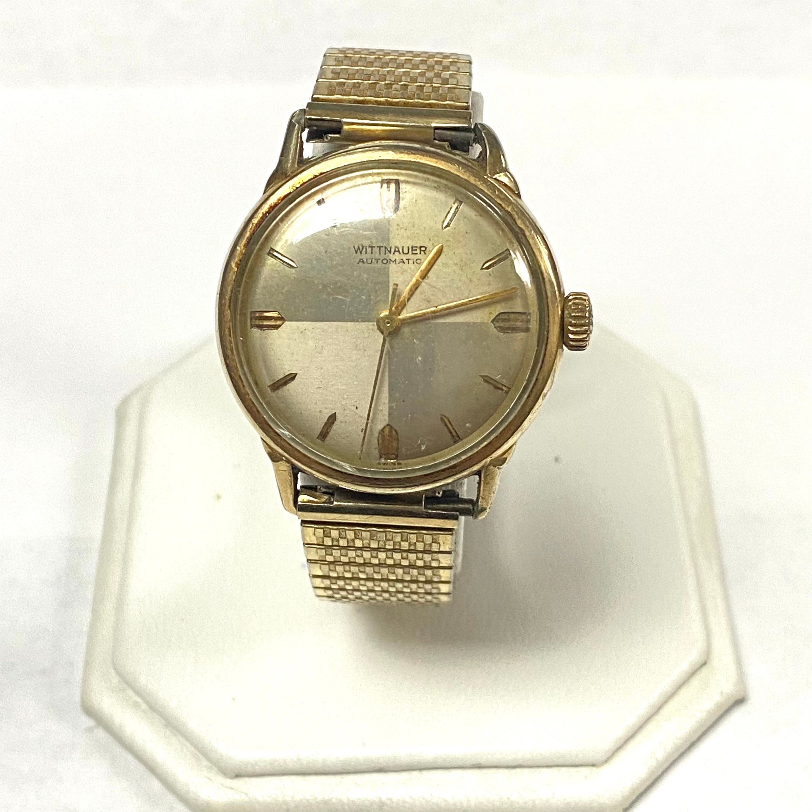 U515 Vintage Wittnauer 10K God Filled Stainless Automatic Wrist