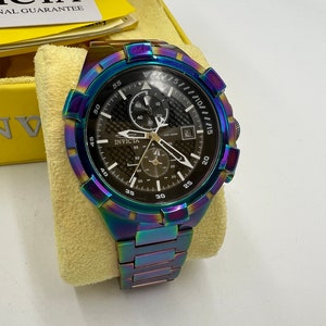 T668 Invicta Aviator Iridescent Color Men's Watch - Etsy