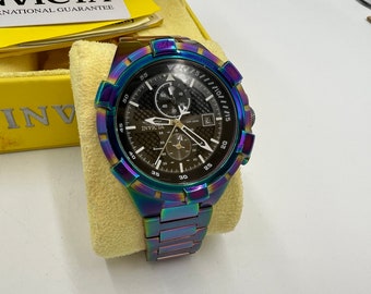 t668 Invicta Aviator Iridescent Color Men's Watch
