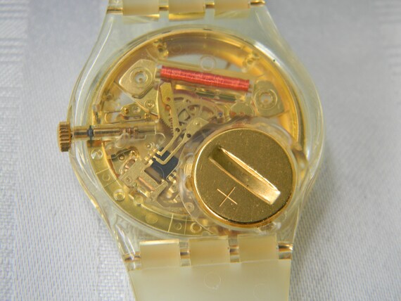 j919 Golden Jelly Swatch Watch #1 Collector Swatc… - image 7