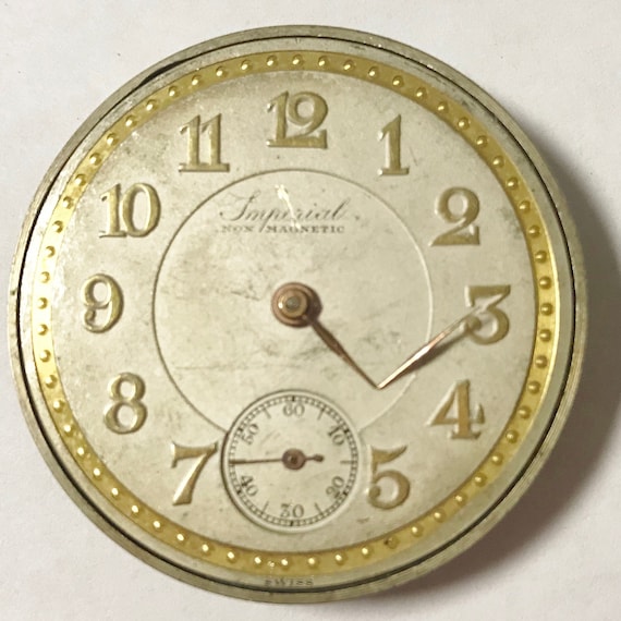 E949 Vintage Imperial Mechanical Wrist Watch Movement for  display picture 2
