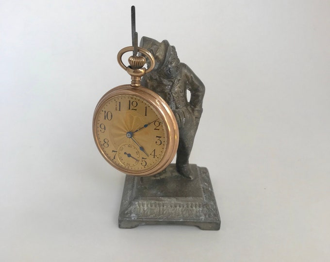 Antique German Pocket Watch Holder Pewter Cherubs Display Etsy