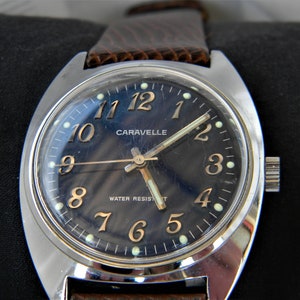 j213 Vintage Caravelle Self-Winding Water Resistant Men&#39;s Wrist Watch
