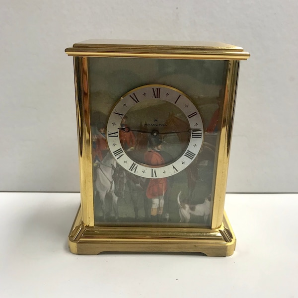 Brass Hamilton Clock Etsy