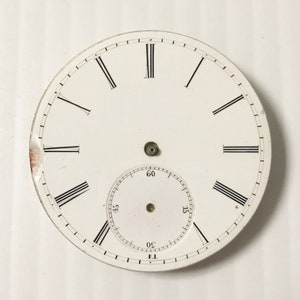 e909 Antique Complete Watch Movement for Parts or Repair T-wind image 1