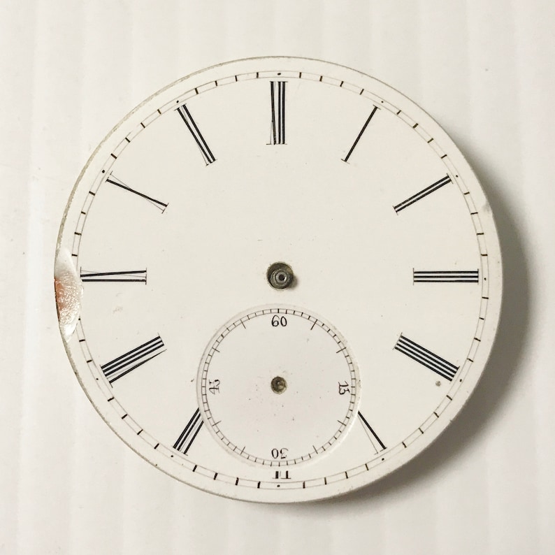e909 Antique Complete Watch Movement for Parts or Repair T-wind image 1