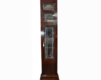 c017 French Musical Mission Style Grandfather Clock 1800's- Local Pickup Only