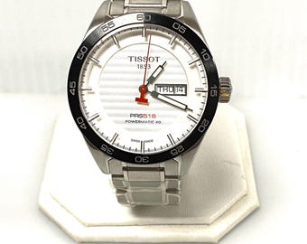 v236 Men's Swiss Automatic Tissot PRS 516 Powermatic 80 Stainless Steel Bracelet Watch 42mm