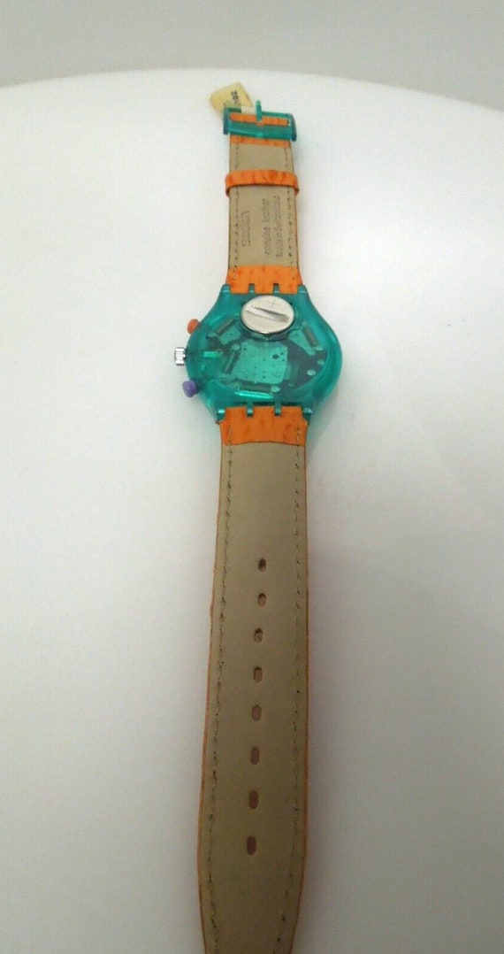 S500 1992 Green & Yellow Rainbow Swiss Made Swatch  display picture 1