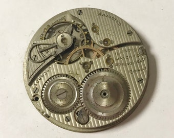 e969 Vintage Illinois Mechanical Wrist Watch Movement for Parts Repair
