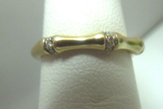 q604 Disney 9kt Yellow Gold Diamond .09 cts Size … - image 8