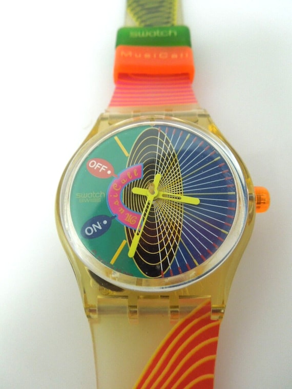 s494 Swatch Watch SLJ100 "TAMBOUR" MusiCall 1994 O