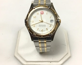 Vintage Two Tone Stainless Steel Wenger Swiss Military  display picture 2
