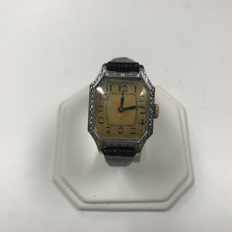 d350 Vintage 14K Rolled Gold Plate Mechanical Men's Wrist Watch image 1