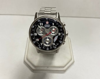 m212 Wenger Swiss Military Tachymeter Stainless Steel Unisex Men's Wrist Watch